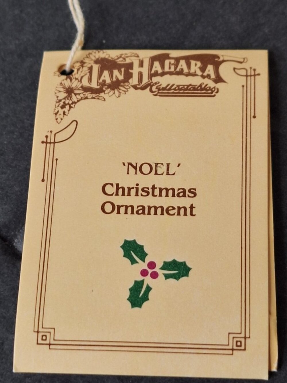Jan Hagara 1986  ornament NIKKI with Santa doll Vintage 3" tall - Picture 7 of 13